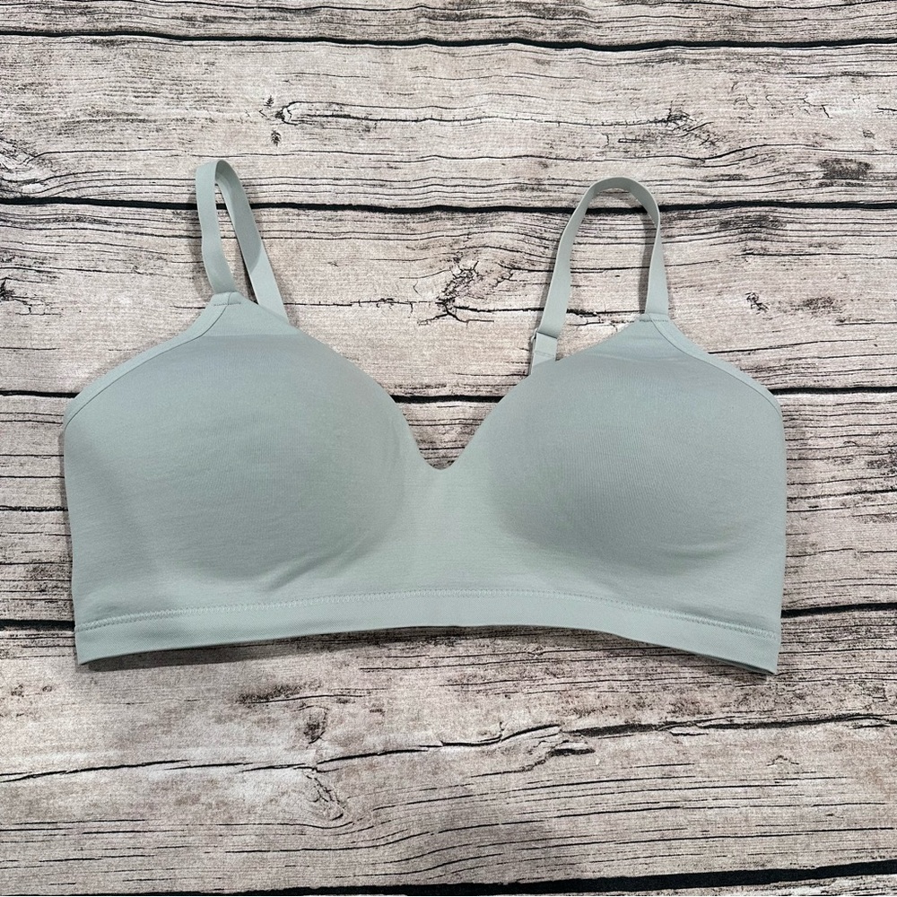 Thirdlove Light Blue/Gray Seamless Wireless Bra Size XL+ (38D/E)